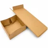 Kraft paperboard platter bento insert with long and square front sections, G0359IB