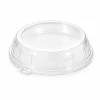 Clear large round rPET catering platter lid