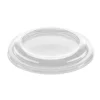 Clear round aPET Ocho pot lid with a moulded circular rim