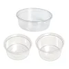 Three clear deli pots in different capacities