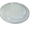Clear round PET lid for a 6oz kraft portion pot