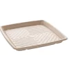 Empty medium square natural pulp platter base