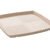 Empty extra large square natural pulp platter base